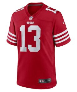 Alternative view of Brock Purdy San Francisco 49ers Nike Game Player Jersey - Scarlet