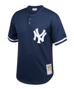 Alternative view of Don Mattingly New York Yankees Youth Cooperstown Collection Mesh Batting Practice Jersey - Navy