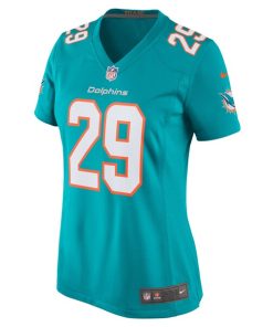 Alternative view of Brandon Jones Miami Dolphins Nike Women's Team Game Jersey - Aqua