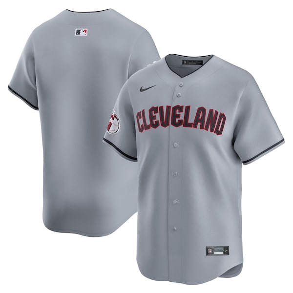 Cleveland Guardians Nike Road Limited Jersey?ยจC Gray