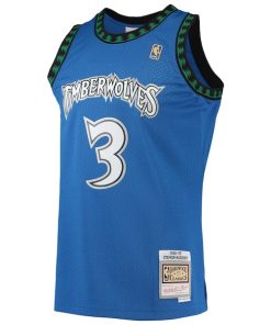 Alternative view of Stephon Marbury Minnesota Timberwolves 1996/97 Hardwood Classics Swingman Jersey - Blue