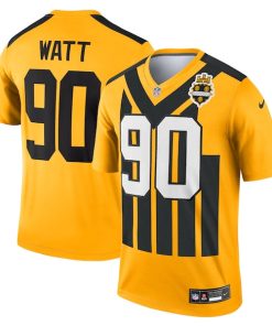 T.J. Watt Pittsburgh Steelers Nike Alternate 1933 Throwback Legend Player Performance Top - Gold/Black