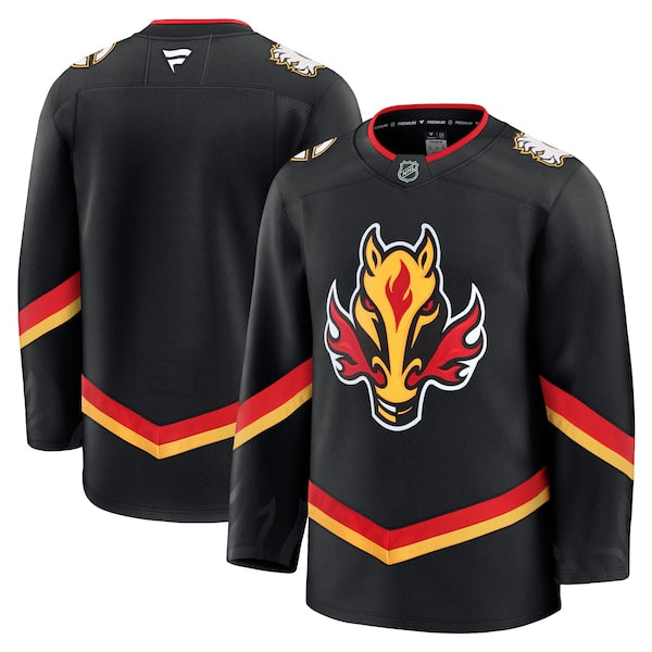 Calgary Flames Alternate Premium Jersey - Black/Red/White - Image 2