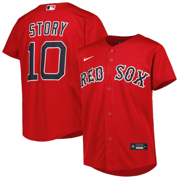 Trevor Story Boston Red Sox Nike Youth Alternate Replica Player Jersey - Red/White - Image 2