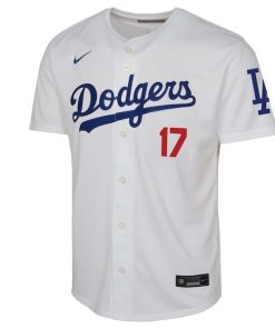 Alternative view of Shohei Ohtani Los Angeles Dodgers Nike Youth Home Limited Player Jersey - White