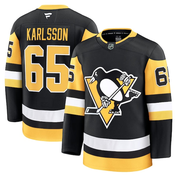 Erik Karlsson Pittsburgh Penguins Home Premium Jersey - Black