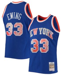 Patrick Ewing New York Knicks 1991/92 Hardwood Classics NBA 75th Anniversary Diamond Swingman Jersey - Blue