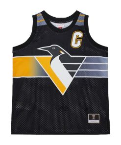 Alternative view of Mario Lemieux Pittsburgh Penguins  Unisex Maxxed Out Fashion Basketball Jersey - Black