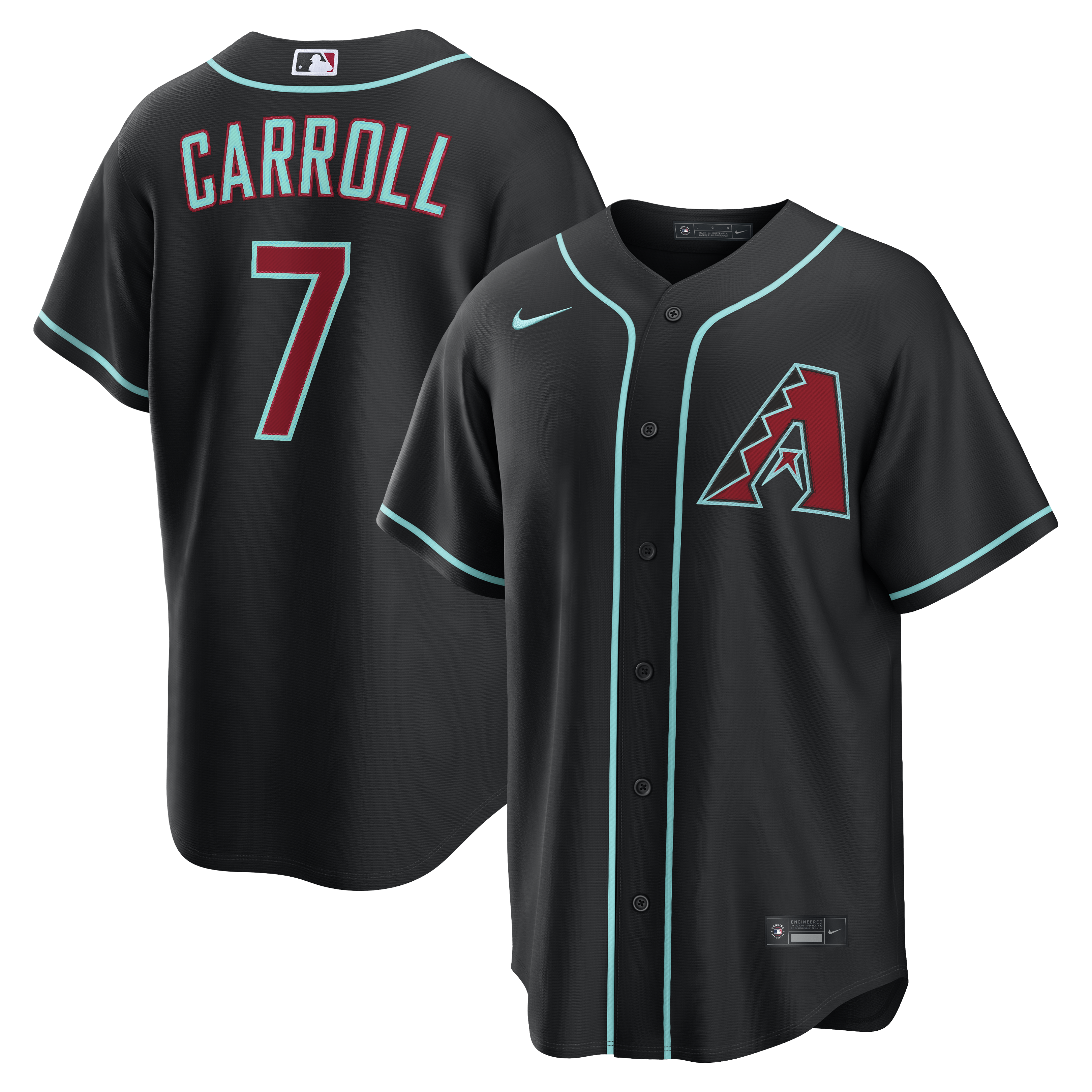 Corbin Carroll Arizona Diamondbacks Nike Alternate 2 Replica Jersey - Crimson/Black/Gray - Image 7