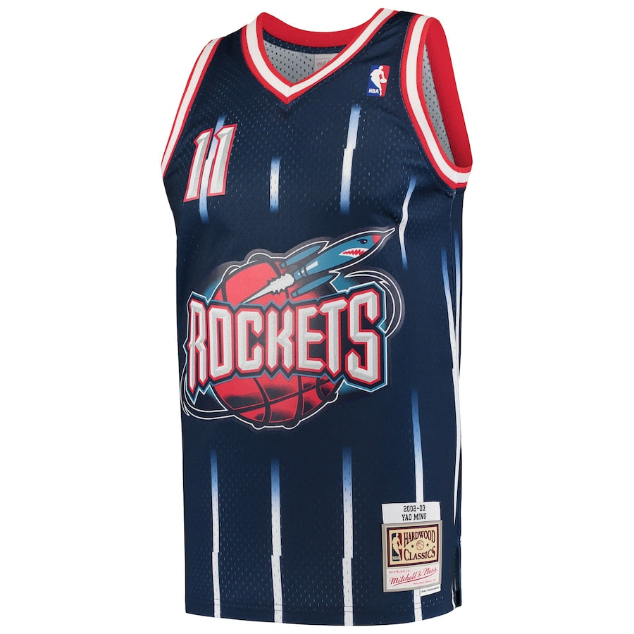 Yao Ming Houston Rockets Hardwood Classics 2002-03 Swingman Jersey - Navy - Image 2