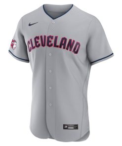 Alternative view of Cleveland Guardians Nike 2023 Jackie Robinson Day Authentic Jersey - Gray