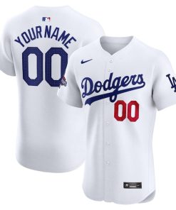 Los Angeles Dodgers Nike 2024 World Series Champions Home Elite Custom Jersey - White