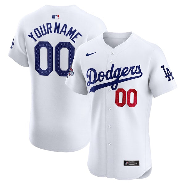 Los Angeles Dodgers Nike 2024 World Series Champions Home Elite Custom Jersey - White