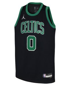 Alternative view of Jayson Tatum Boston Celtics Jordan Brand Youth Swingman Jersey - Statement Edition - Black