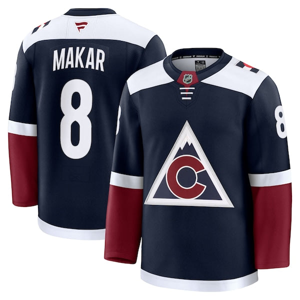 Cale Makar Colorado Avalanche Alternate Premium Jersey - Navy/Burgundy/White - Image 4