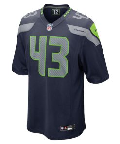 Alternative view of Levi Bell Seattle Seahawks Nike Team Game Jersey - College Navy