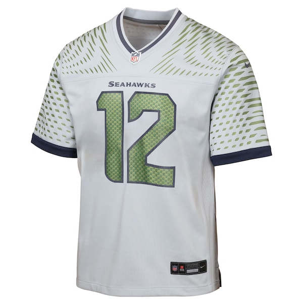 12s Seattle Seahawks Nike Youth 2025 Rivalries Collection Game Jersey - Wolf Gray - Image 2
