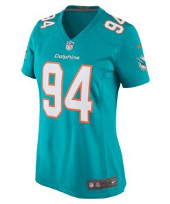 Alternative view of Christian Wilkins Miami Dolphins Nike Women's Team Game Jersey -  Aqua