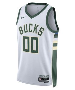 Alternative view of Milwaukee Bucks Nike Unisex Swingman Custom Jersey White - Association Edition