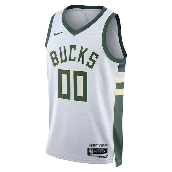 Milwaukee Bucks Nike Unisex Swingman Custom Jersey White - Association Edition - Image 2