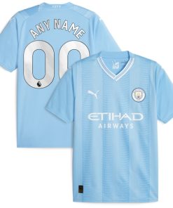 Manchester City Puma 2023/24 Home Replica Custom Jersey - Sky Blue