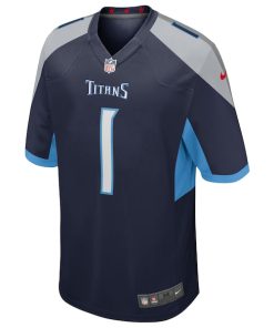 Alternative view of Cameron Ward Tennessee Titans Nike Youth 2025 NFL Draft First Round Pick  Alternate Game Jersey - Navy