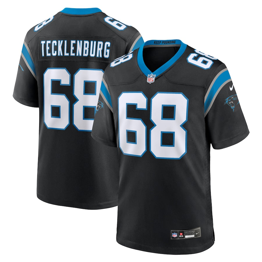 Sam Tecklenburg Carolina Panthers Nike Team Game Jersey - Black