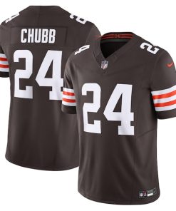 Nick Chubb Cleveland Browns Nike Vapor F.U.S.E. Limited Jersey - Brown/White