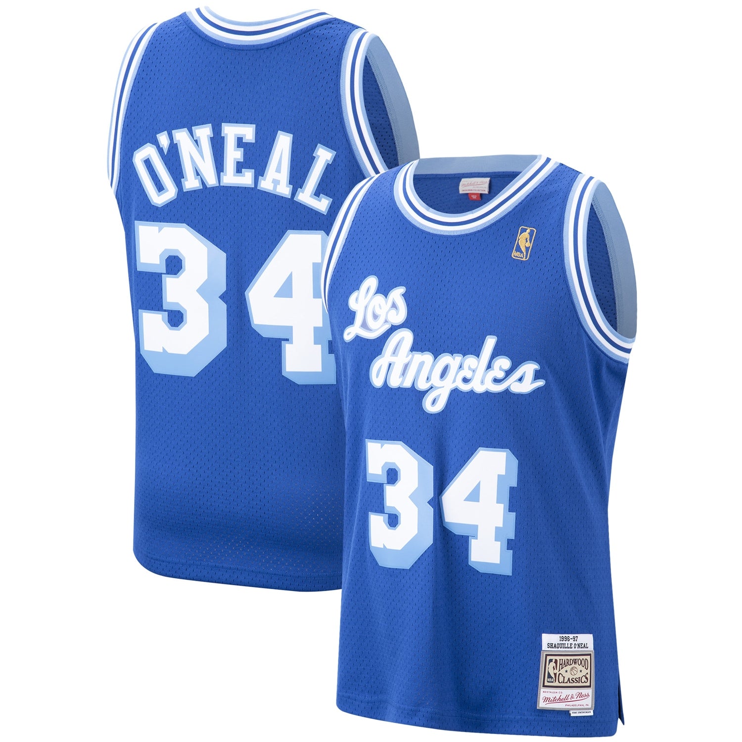 Shaquille O'Neal Los Angeles Lakers 1996/97 Hardwood Classics Swingman Jersey - Gold/Purple/Royal - Image 8