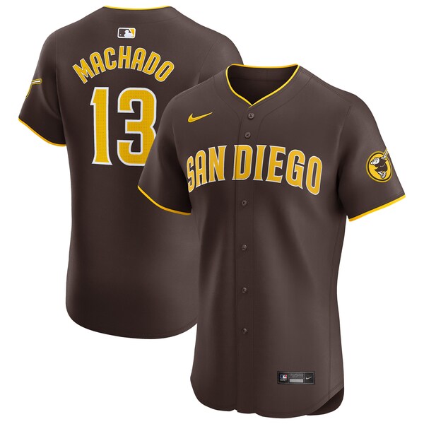 Manny Machado San Diego Padres Nike Road Elite Player Jersey - Brown - Image 2
