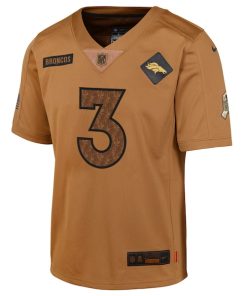 Alternative view of Russell Wilson Denver Broncos Nike Youth 2023 Salute To Service Limited Jersey - Brown