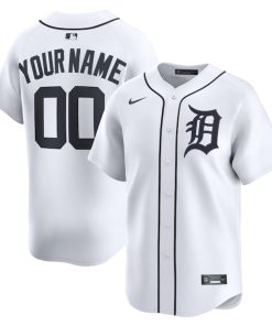 Detroit Tigers Nike Home Limited Custom Jersey - White