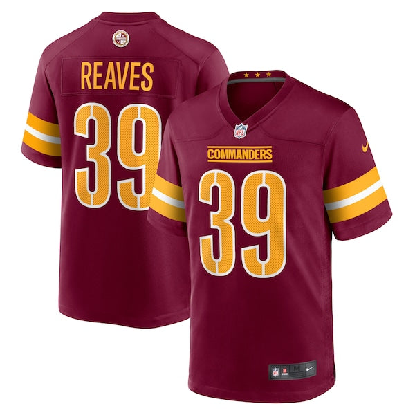 Jeremy Reaves Washington Commanders Nike Game Jersey - Burgundy