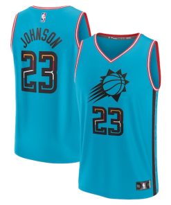 Cameron Johnson Phoenix Suns  Youth 2022/23 Fast Break Jersey - City Edition - Turquoise