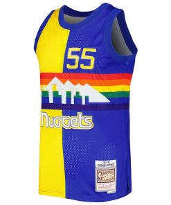 Alternative view of Dikembe Mutombo Denver Nuggets Hardwood Classics 1991/92 Split Swingman Jersey - Royal/Gold
