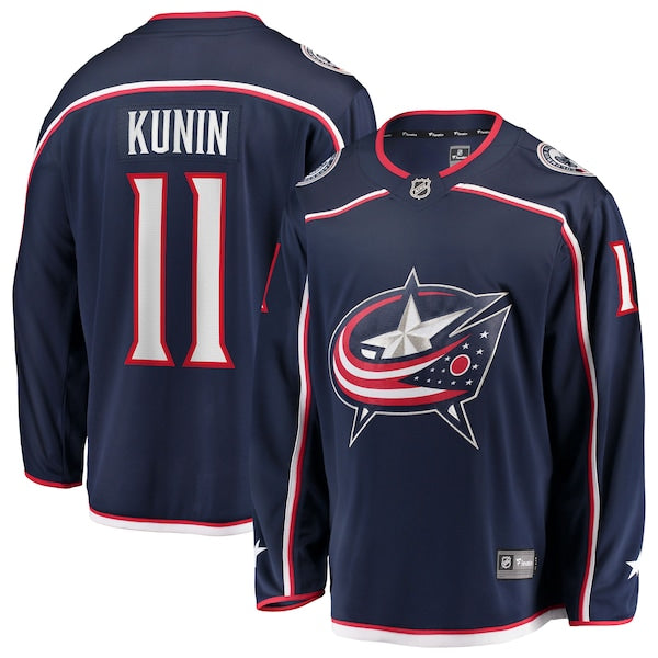 Luke Kunin Columbus Blue Jackets Home Breakaway Jersey - Navy
