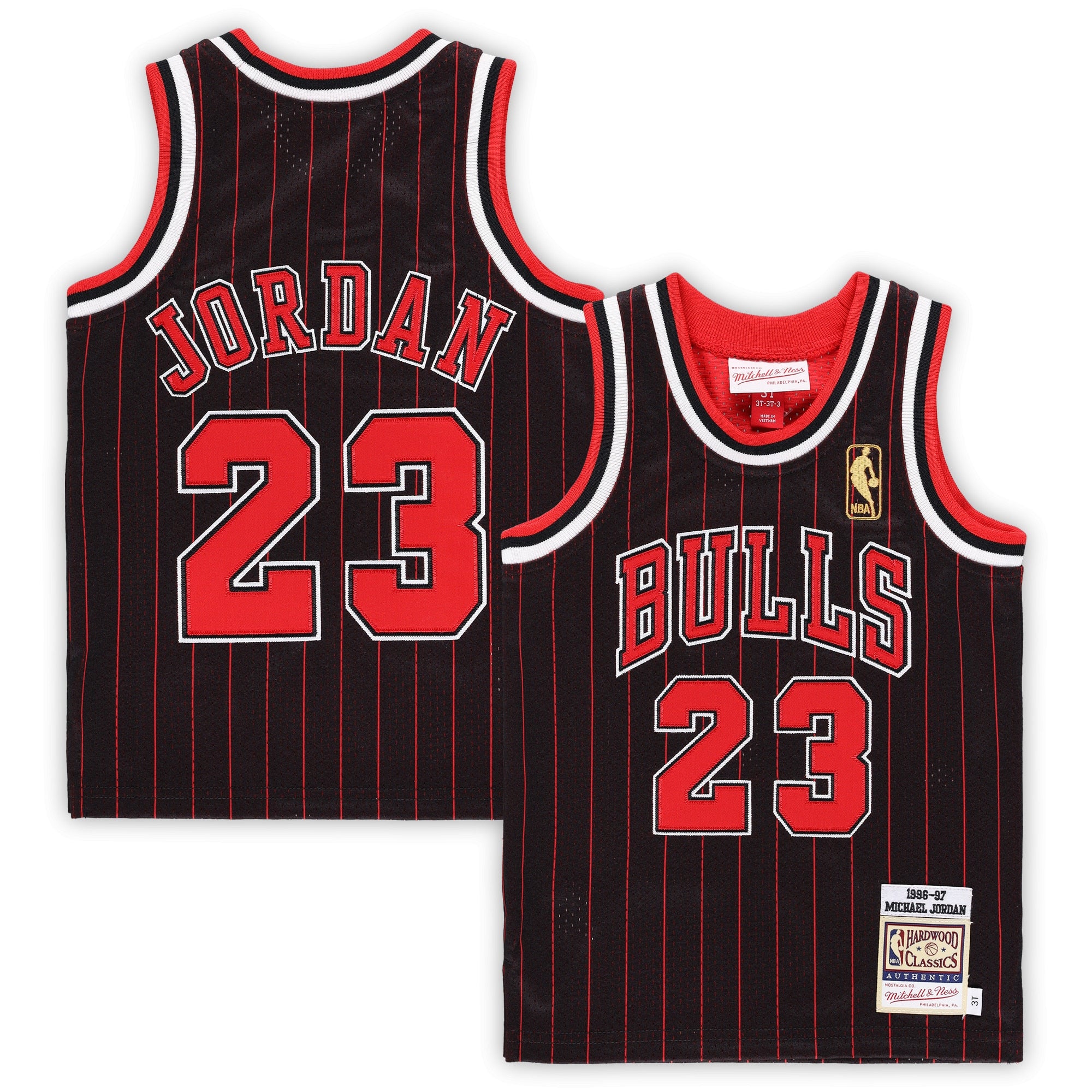 Michael Jordan Chicago Bulls Toddler 1997/98 Hardwood Classics Authentic Jersey - Red/Black/White - Image 6