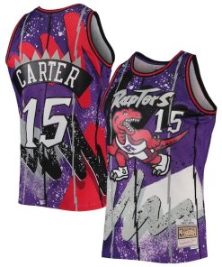 Vince Carter Toronto Raptors Hardwood Classics 1998/99 Hyper Hoops Swingman Jersey - Purple