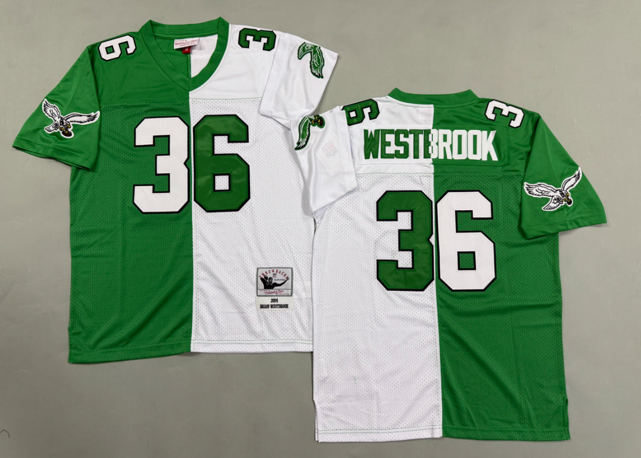 Brian Westbrook Philadelphia Eagles Authentic Split Throwback Retired Player Jersey