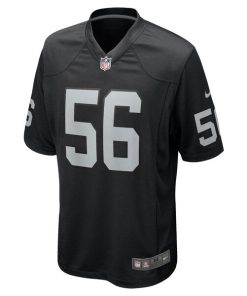 Alternative view of Amari Burney Las Vegas Raiders Nike Team Game Jersey -  Black