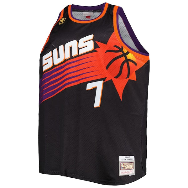 Kevin Johnson Phoenix Suns Big & Tall Hardwood Classics 1996/97 Swingman Jersey - Black - Image 2