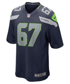 Alternative view of Charles Cross Seattle Seahawks Nike Player Game Jersey - Navy