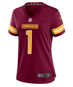 Alternative view of Number 1 Mom Washington Commanders Nike Women's Game Jersey - Burgundy