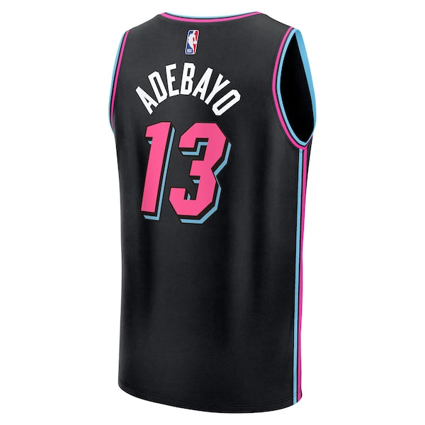 Bam Adebayo Miami Heat 2025/26 City Edition Fast Break Jersey - Black - Image 3