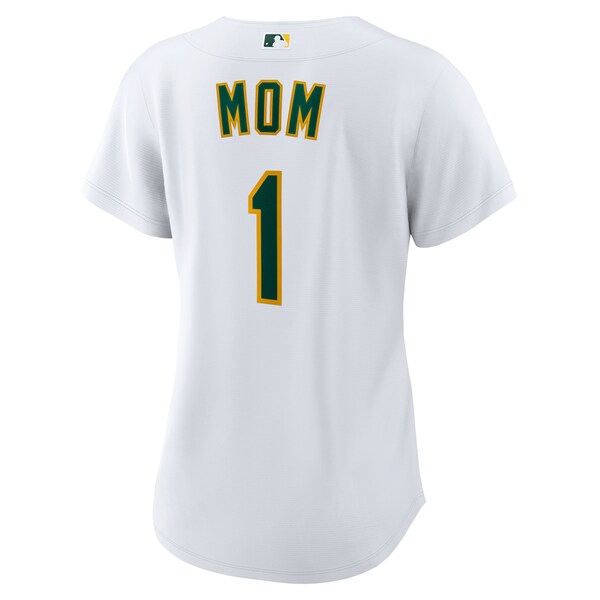 Athletics Nike Women's #1 Mom Home Replica Jersey - White - Image 3
