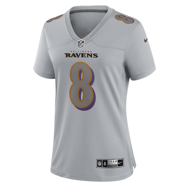 Lamar Jackson Baltimore Ravens Nike Women's Atmosphere Fashion Game Jersey - Gray - Image 2