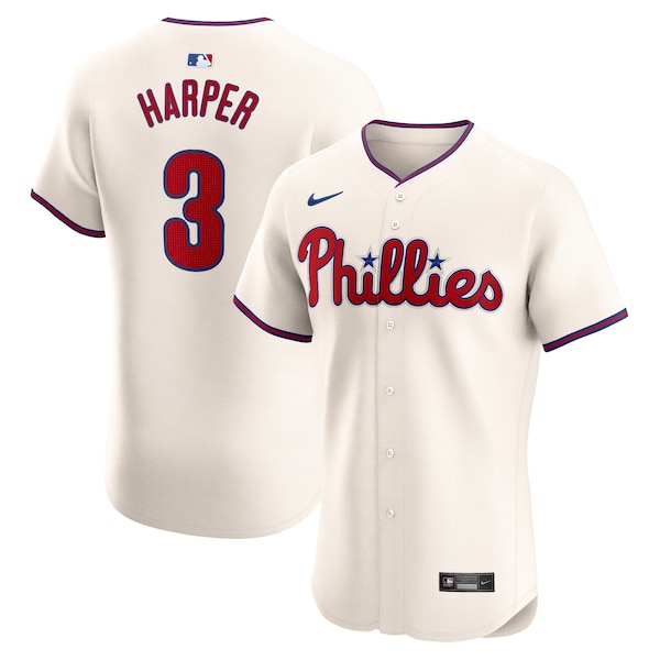 Bryce Harper Philadelphia Phillies Nike Alternate Elite Player Jersey - Cream - Image 2