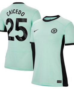 Mois¨¦s Caicedo Chelsea Nike Women's 2023/24 Third Stadium Replica Player Jersey - Mint