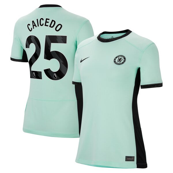 Mois¨¦s Caicedo Chelsea Nike Women's 2023/24 Third Stadium Replica Player Jersey - Mint