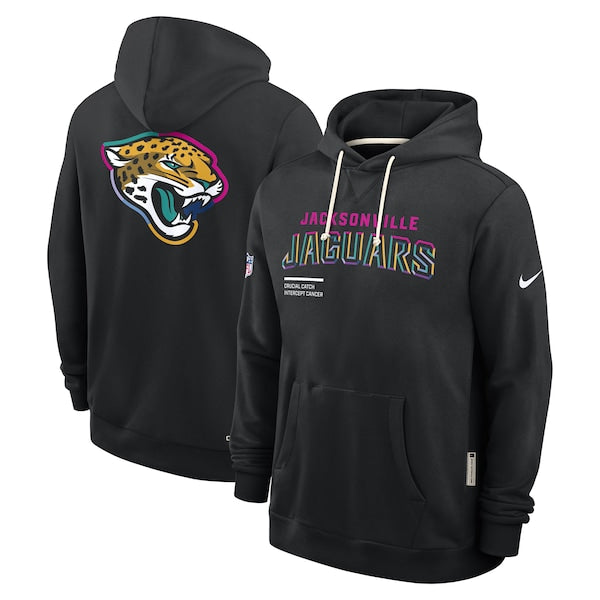 Jacksonville Jaguars Nike 2025 NFL Crucial Catch Sideline Standard Issue Dri-FIT Hoodie - Black